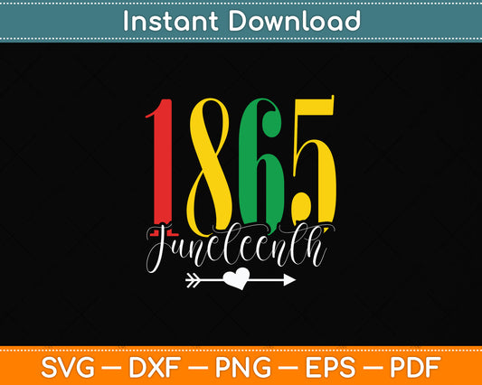 1865 Juneteenth celebrating Black Freedom Svg Png Dxf Digital Cutting File