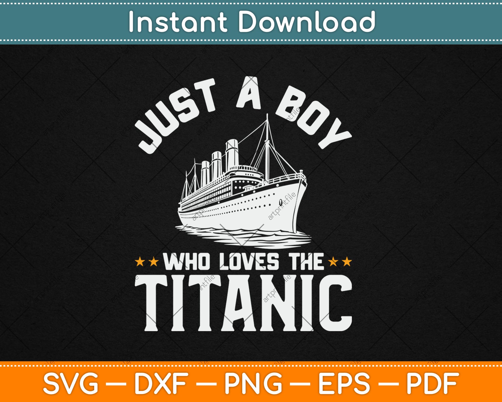 Just A Boy Who Loves The Titanic Svg Digital Cutting File