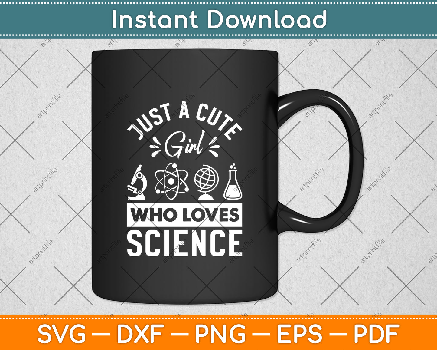 Just A Cute Girl Who Loves Science Svg Digital Cutting File