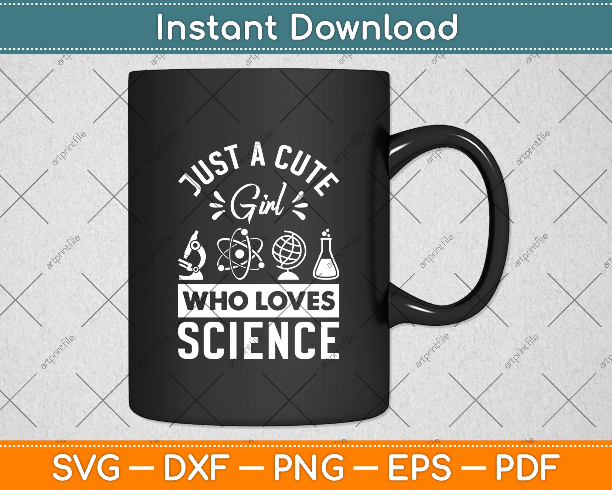 Just A Cute Girl Who Loves Science Svg Digital Cutting File
