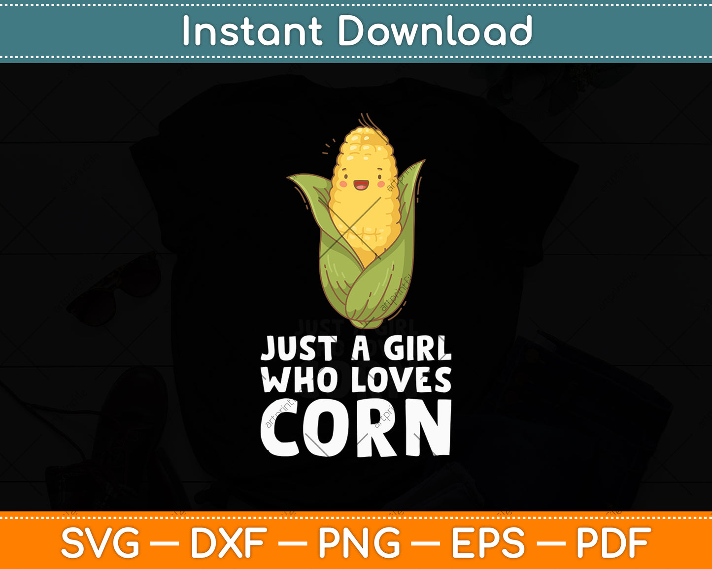 Just A Girl Who Loves Corn Svg Digital Cutting File