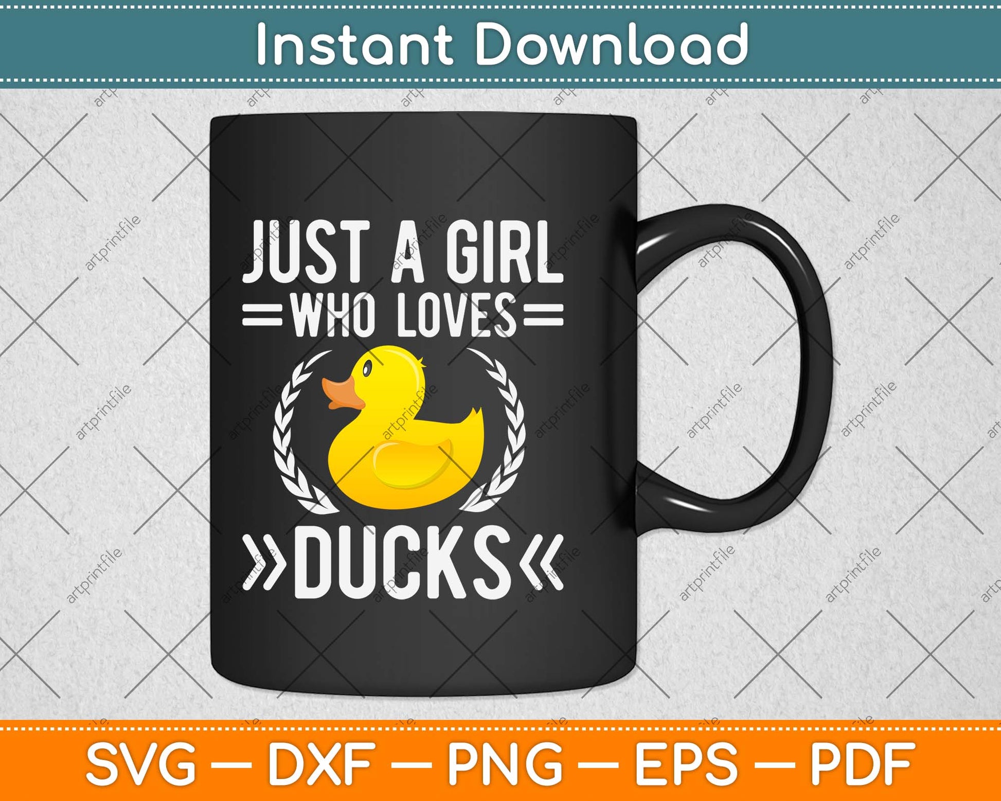 Just A Girl Who Loves Ducks Funny Duck Svg Png Dxf Digital Cutting File
