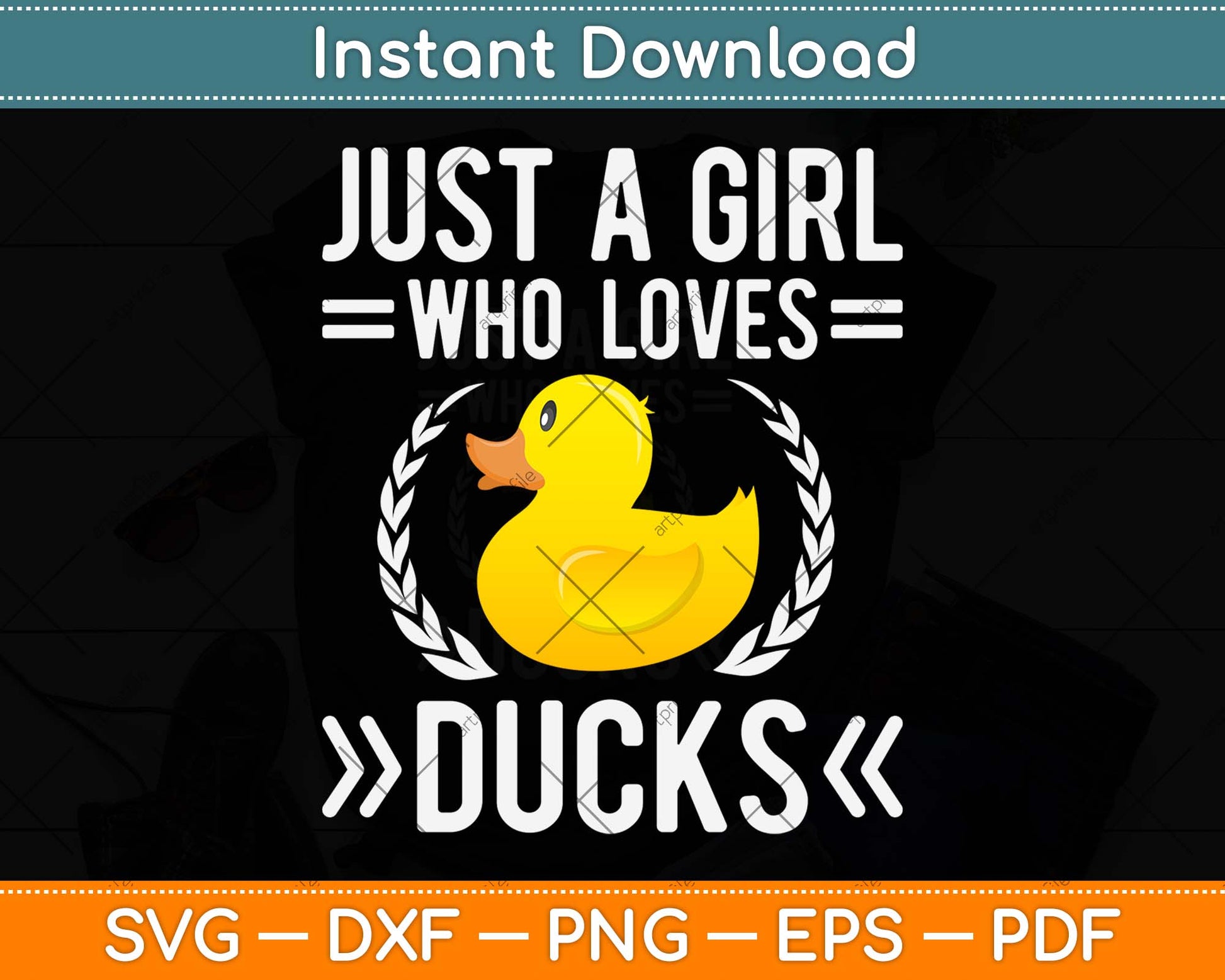 Just A Girl Who Loves Ducks Funny Duck Svg Png Dxf Digital Cutting File