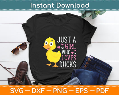 Just A Girl Who Loves Ducks Svg Png Dxf Digital Cutting File