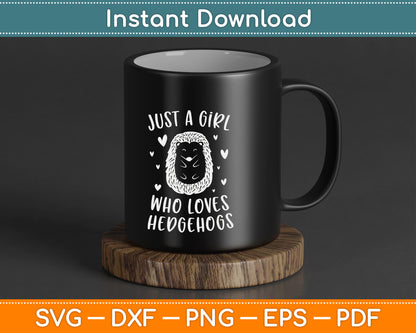 Funny Hedgehog SVG Design for Girls Who Love Cute Hedgehogs Digital Download Files