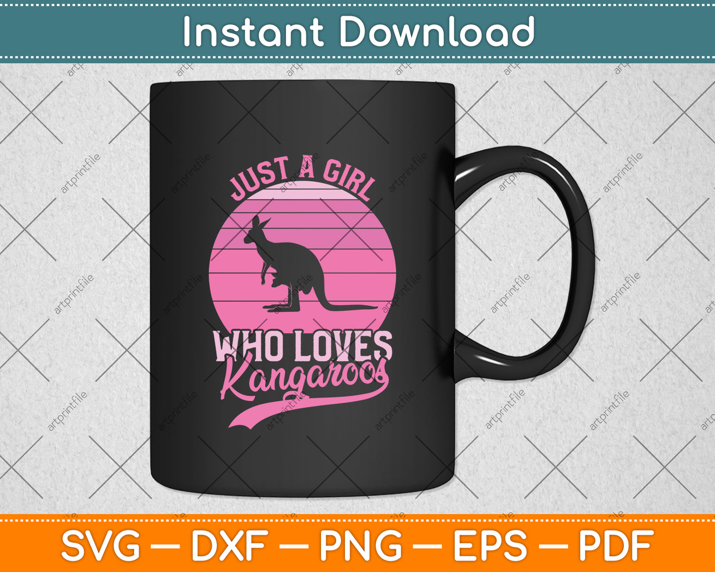 Just A Girl Who Loves Kangaroos Svg Png Dxf Digital Cutting File