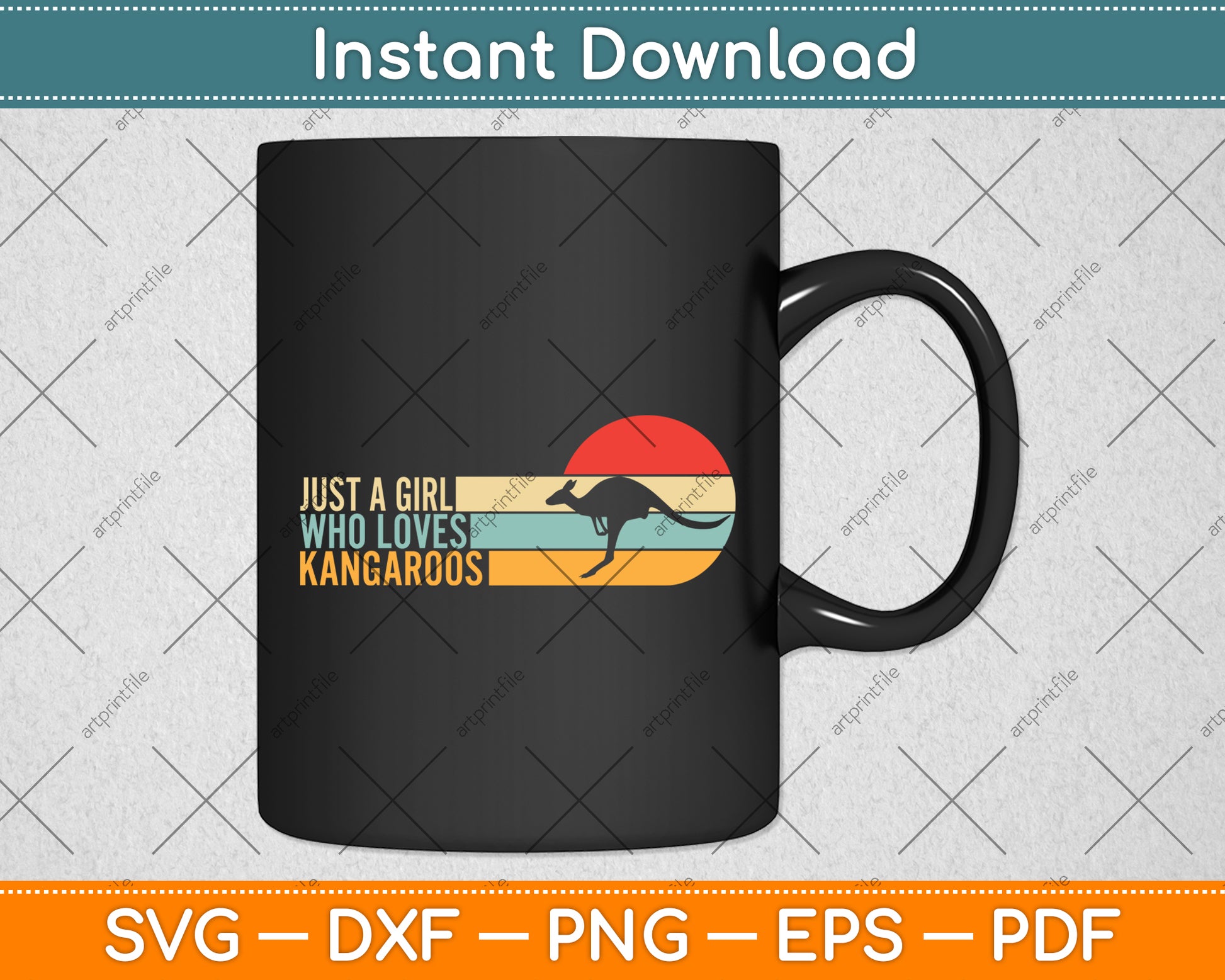 Just A Girl Who Loves Kangaroos Svg Png Dxf Digital Cutting File