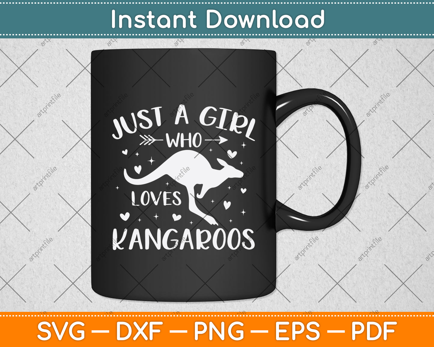 Just A Girl Who Loves Kangaroos Svg Png Dxf Digital Cutting File