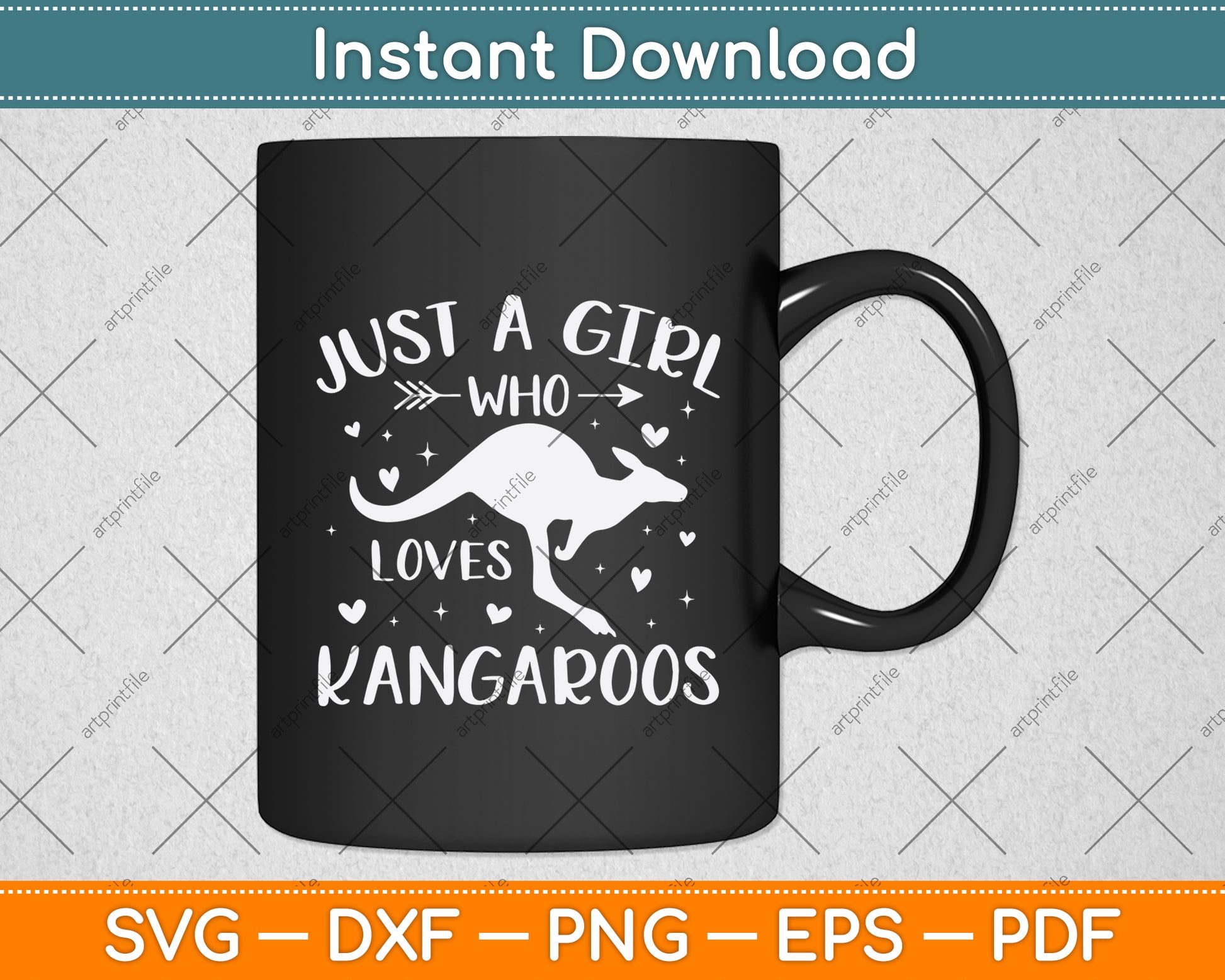 Just A Girl Who Loves Kangaroos Svg Png Dxf Digital Cutting File