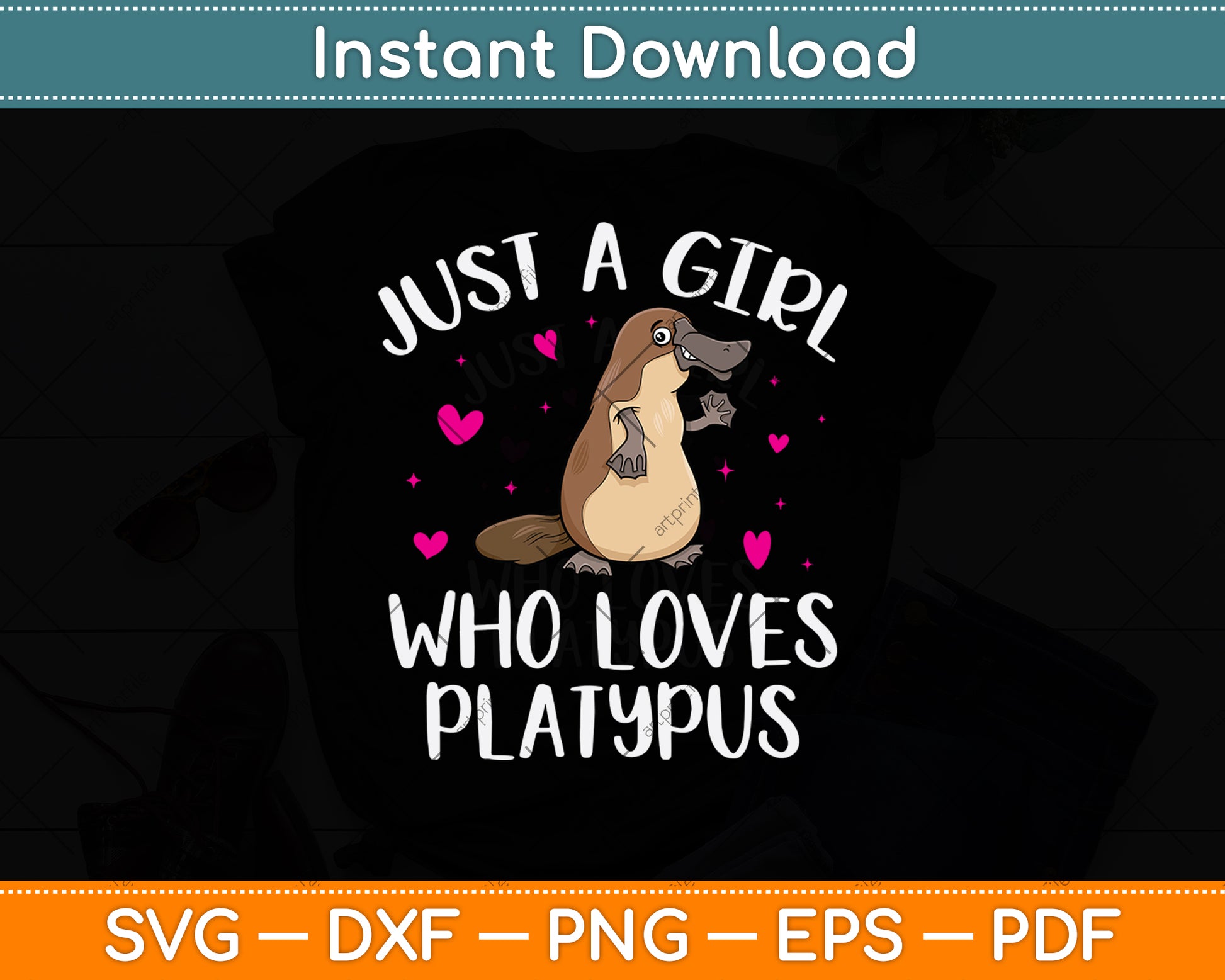 Just A Girl Who Loves Platypus Svg Design Digital Cutting File