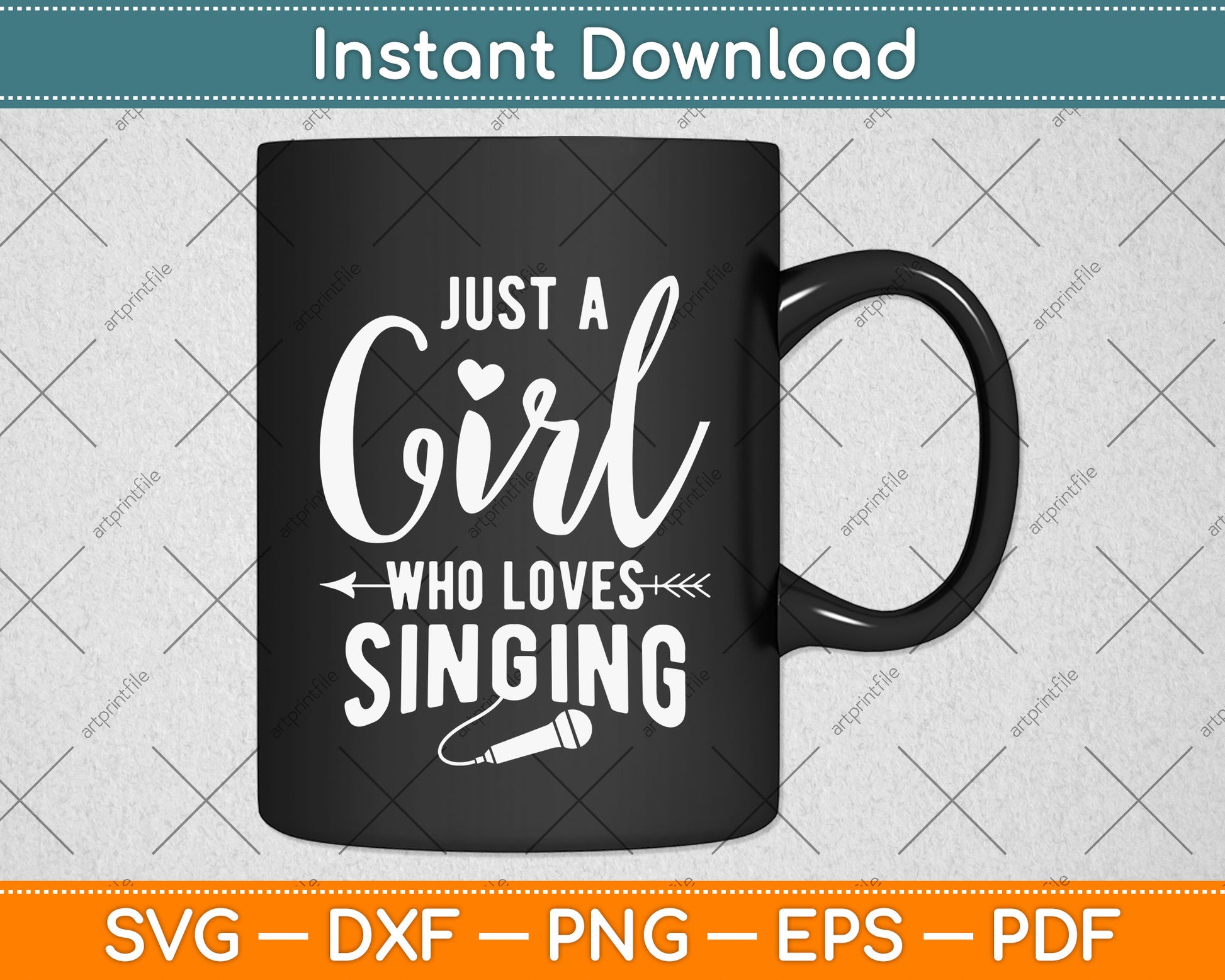 Just A Girl Who Loves Singing Svg Design Digital Cutting File