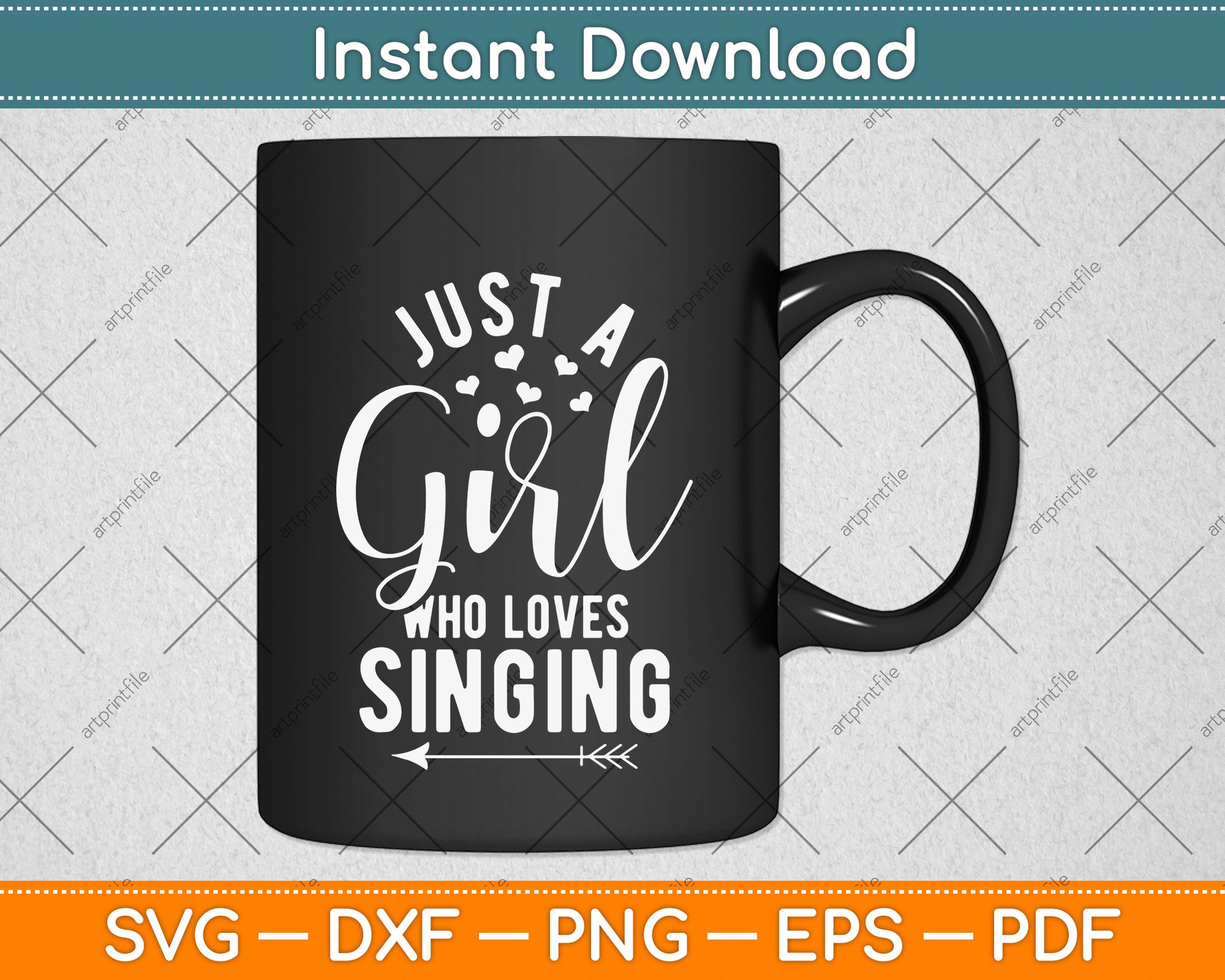 Just A Girl Who Loves Singing Musical Svg Png Dxf Digital Cutting File