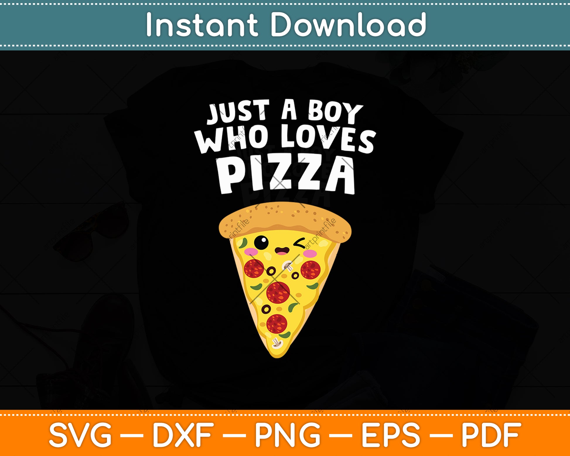 Just a Boy Who Loves Pizza Svg Digital Cutting File