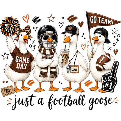 Just a Football Goose Game Day PNG Funny Football Design