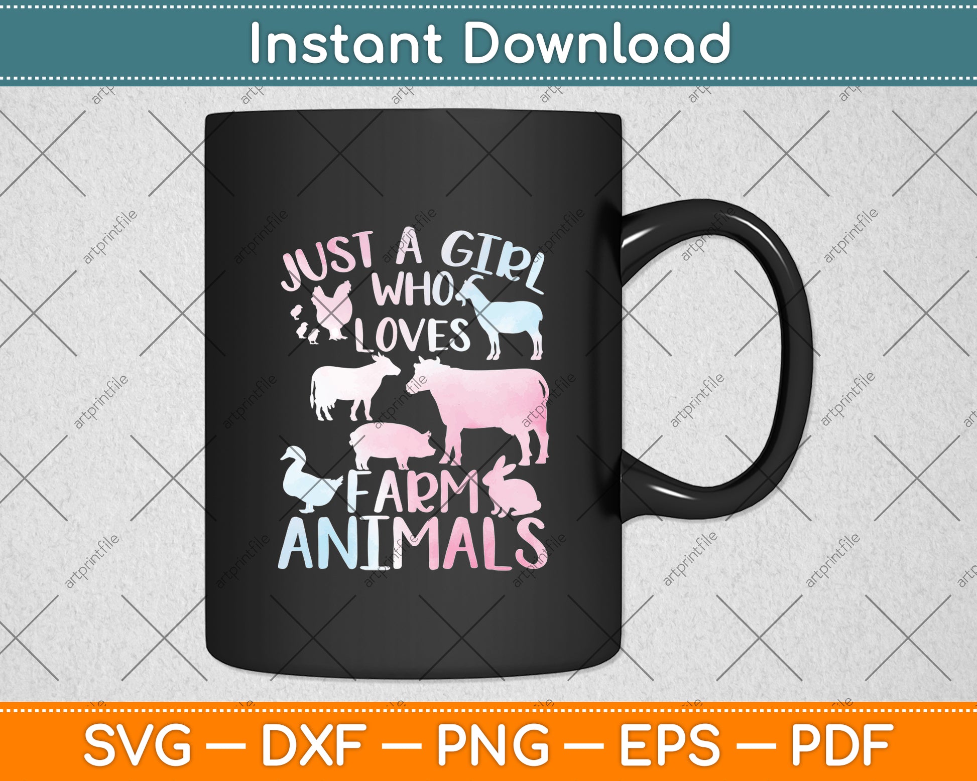 Just a Girl Who Loves Farm Animals Svg Digital Cutting File