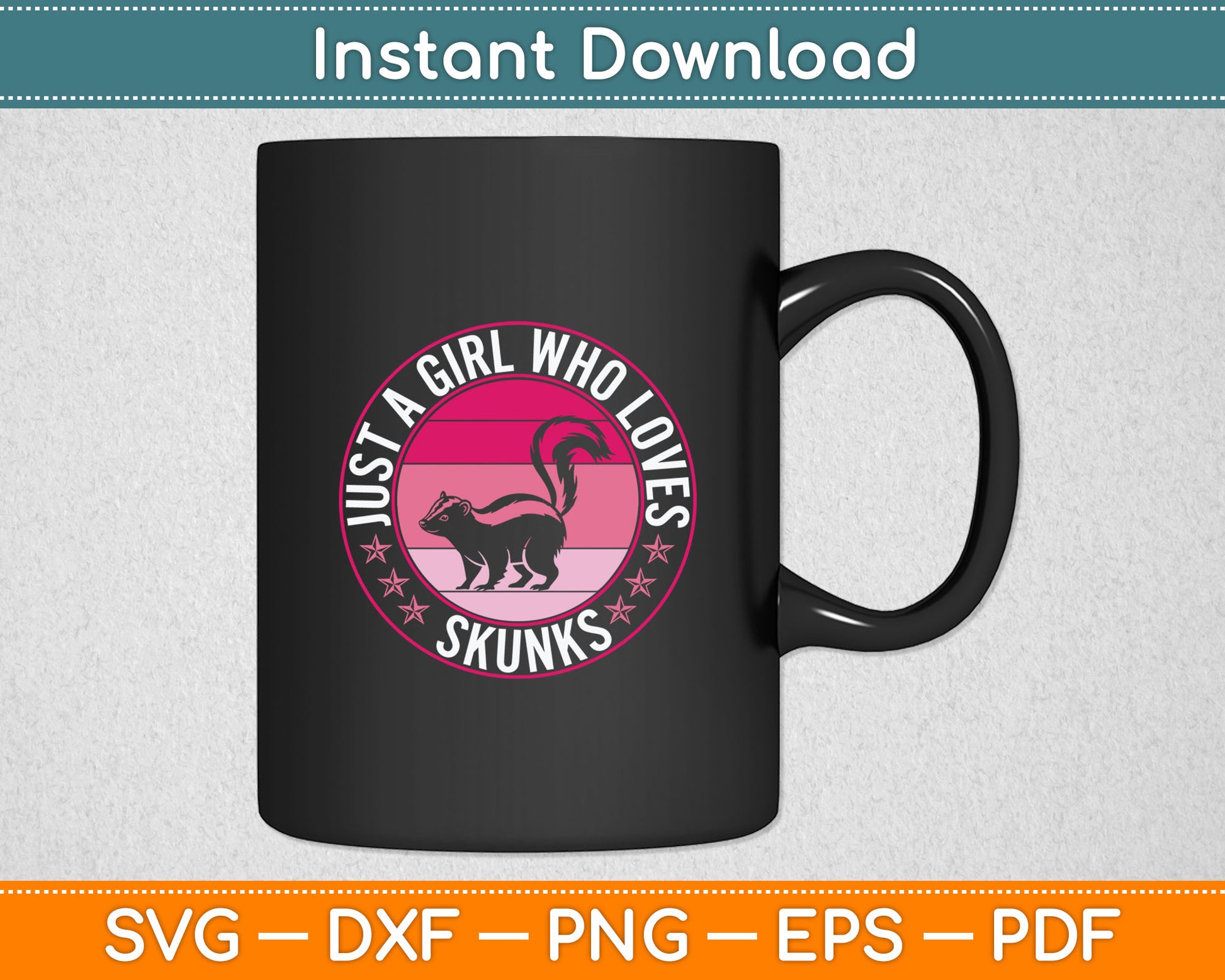 Just a Girl Who Loves Skunks Svg Digital Cutting File