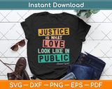 Justice Is What Love Looks Like In Public Social Justice Svg Digital Cutting File