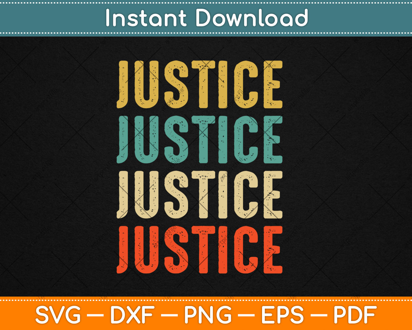 Justice Name Vintage Svg Digital Cutting File