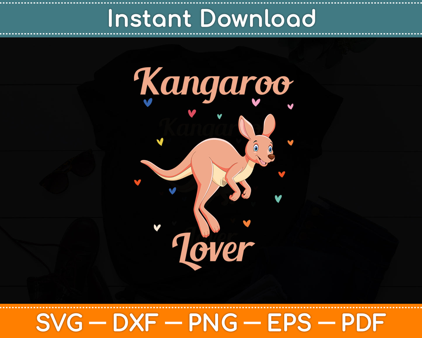 Kangaroo Lover Australia Animal Kangaroos Svg Png Dxf Digital Cutting File