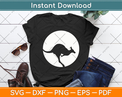 Kangaroo Moon Lover Svg Png Dxf Digital Cutting File