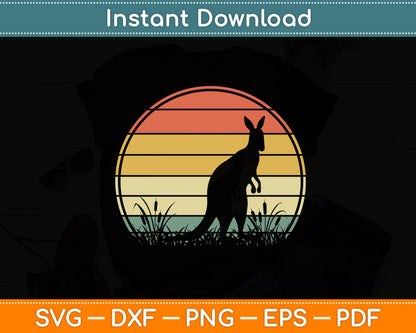 Kangaroo Retro Kangaroo Lover Svg Png Dxf Digital Cutting File