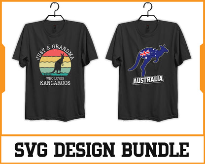 Kangaroo Svg Design Bundle, Svg Digital Cutting File