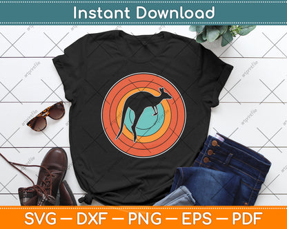 Kangaroo Vintage Retro Svg Png Dxf Digital Cutting File