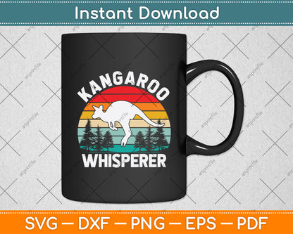 Kangaroo Whisperer Vintage Lover Svg Png Dxf Digital Cutting File