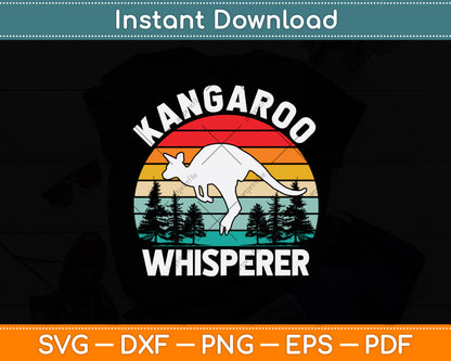 Kangaroo Whisperer Vintage Lover Svg Png Dxf Digital Cutting File