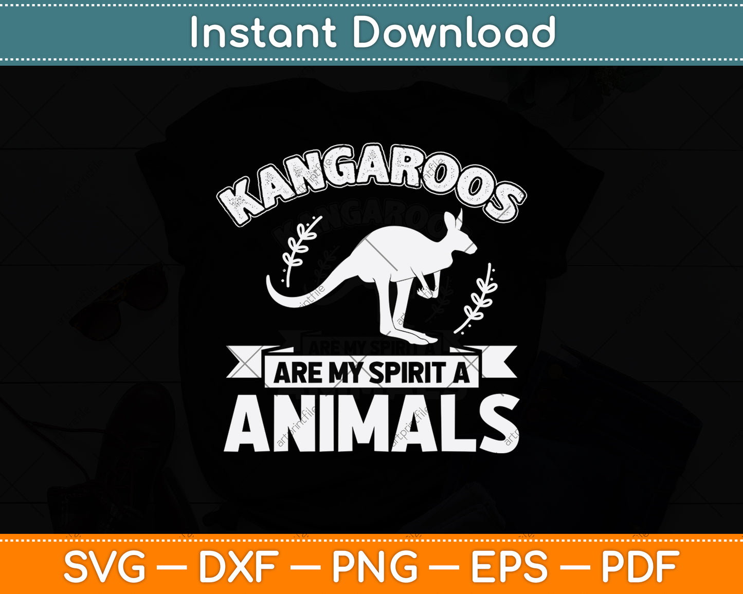 Kangaroos Are My Spirit Animals Svg Design Digital Cutting File