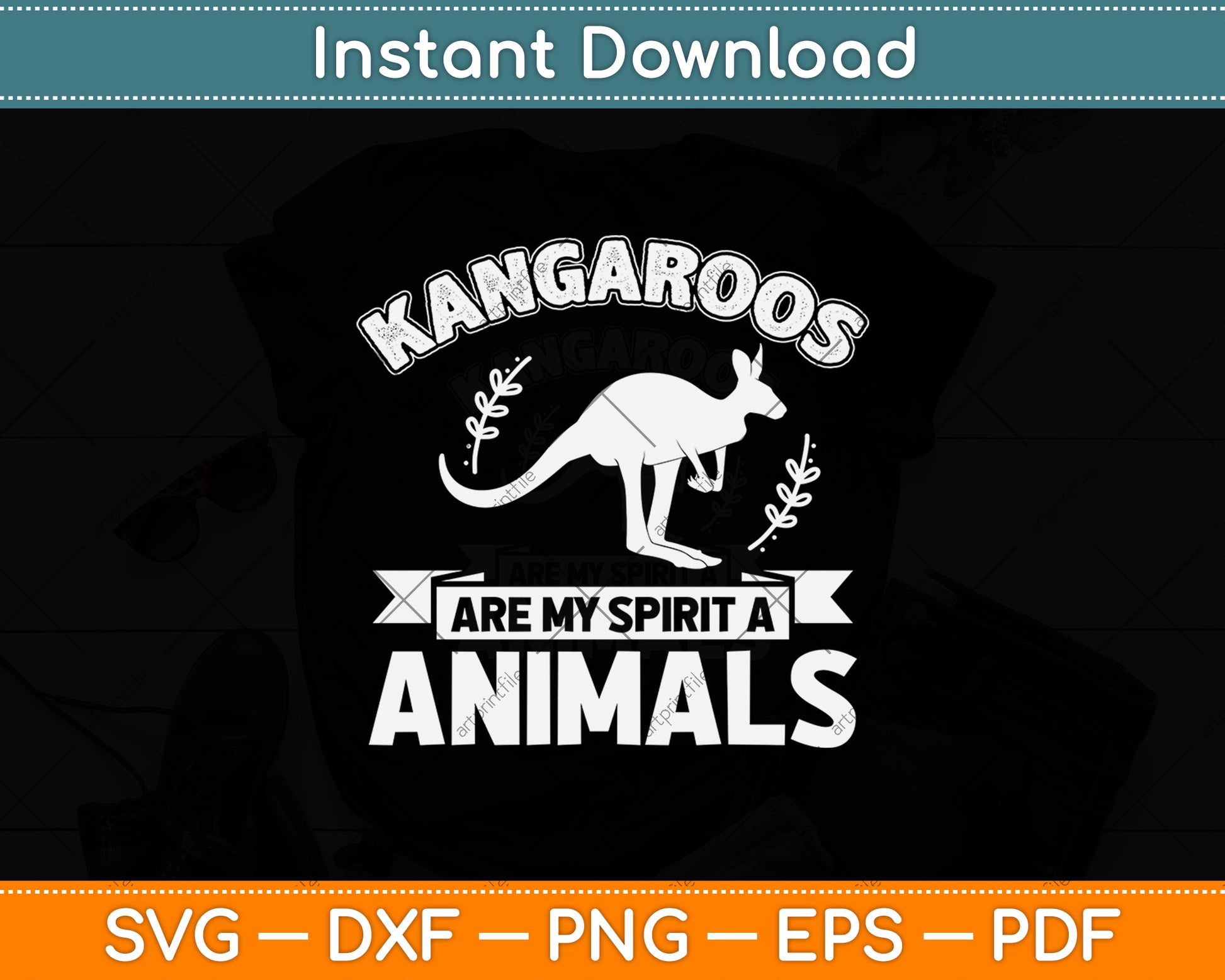 Kangaroos Are My Spirit Animals Svg Design Digital Cutting File