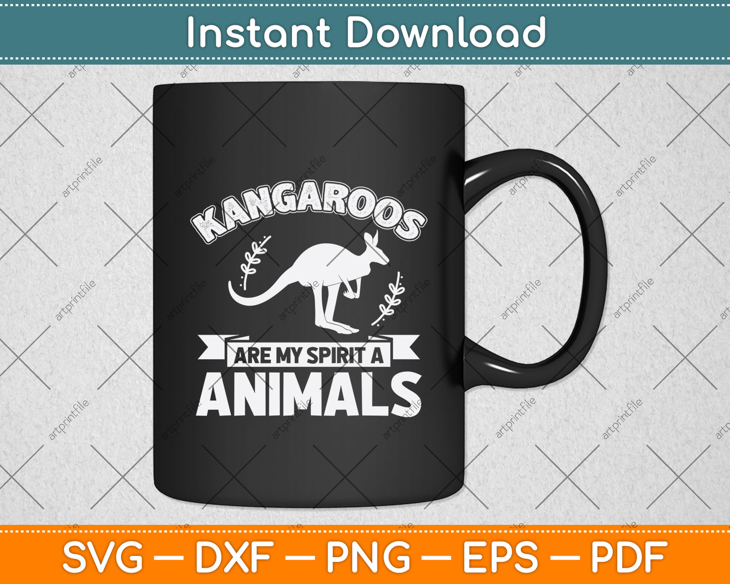 Kangaroos Are My Spirit Animals Svg Design Digital Cutting File
