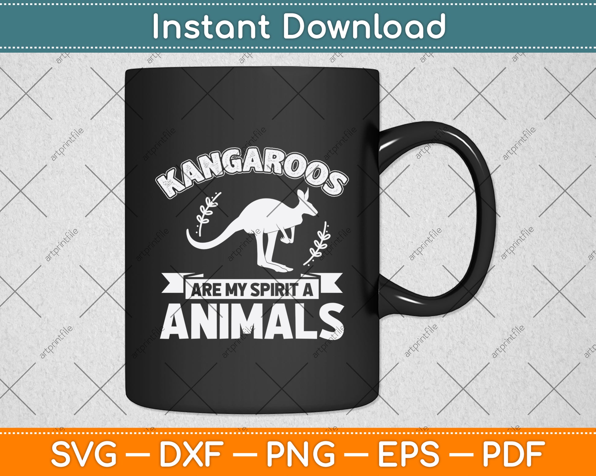 Kangaroos Are My Spirit Animals Svg Design Digital Cutting File