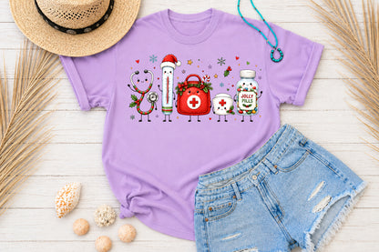 Kawaii Christmas Nurse PNG Medical Holiday Clipart