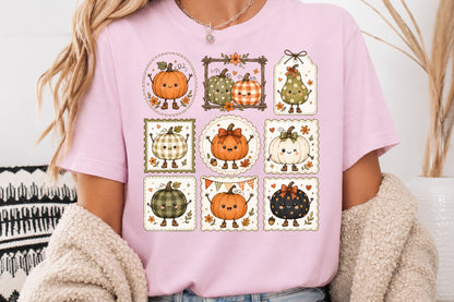 Kawaii Fall Pumpkin PNG Cute Pumpkin Patch Autumn Sublimation Design