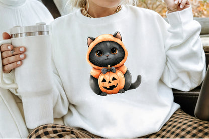 Kawaii Halloween Clipart Cute Spooky PNG Bundle