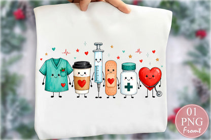 Kawaii Medical Nurse PNG Cute Healthcare Clipart