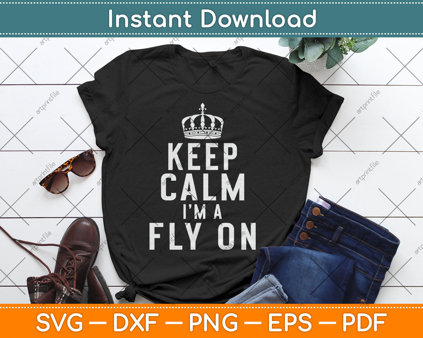 Keep Calm And Fly On Pilot Svg Digital Cutting File