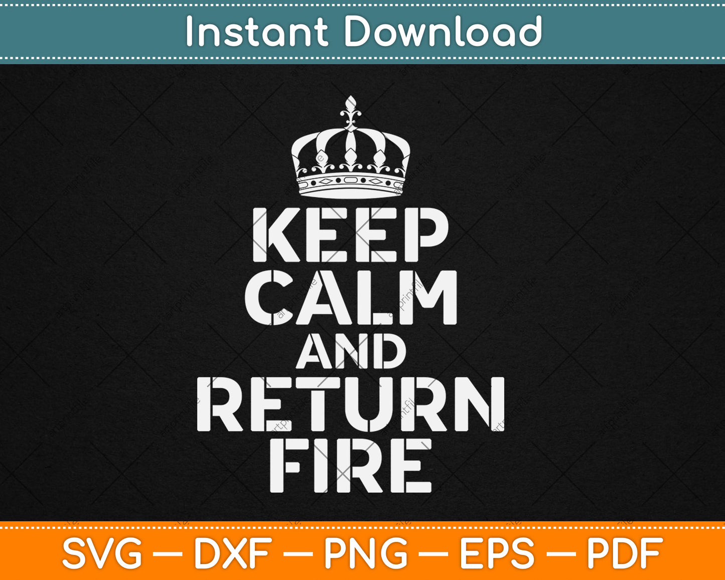 Keep Calm and Return Fire Svg Digital Cutting File