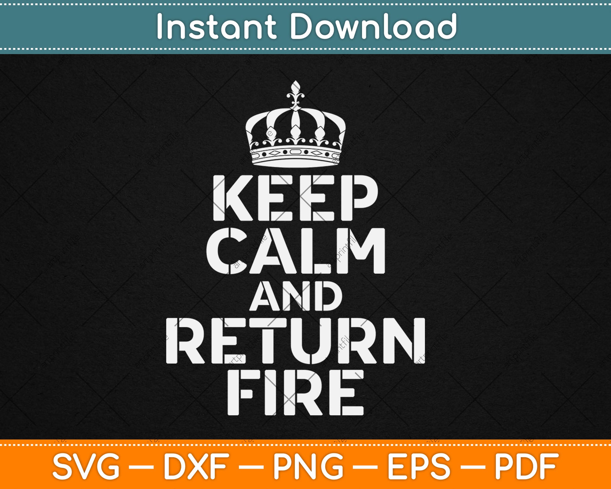 Keep Calm and Return Fire Svg Digital Cutting File