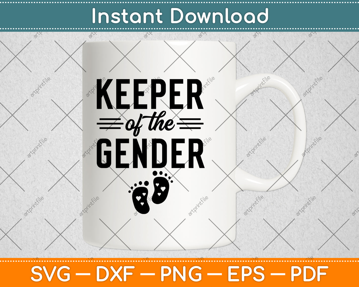 Keeper Of The Gender Funny Gender Reveal Svg Digital Cutting File