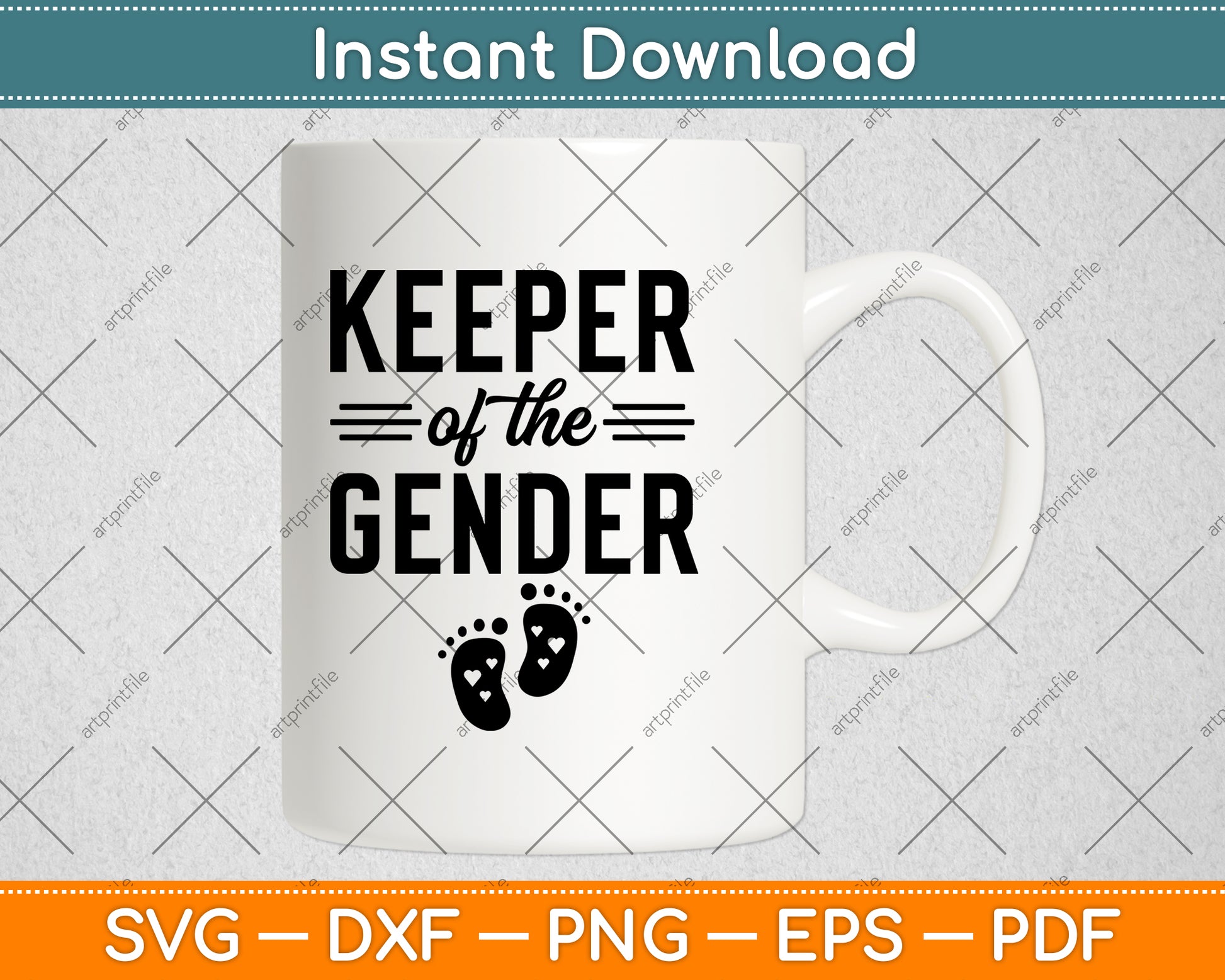 Keeper Of The Gender Funny Gender Reveal Svg Digital Cutting File