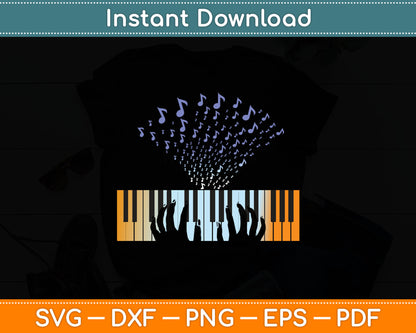 Keyboard Piano Gift for Men Women Kids Piano Lover Svg Digital Cutting File