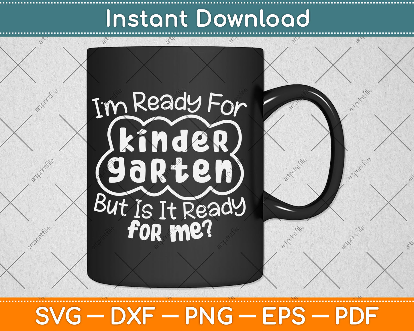 Kids First Day Of Kindergarten Funny Back To School Svg Digital Cutting File