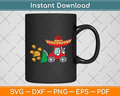 Kids Loads Of Tacos Bulldozer Cinco De Mayo Svg Digital Cutting File