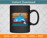 Killer Whale Aquarist Retro Svg Png Dxf Digital Cutting File