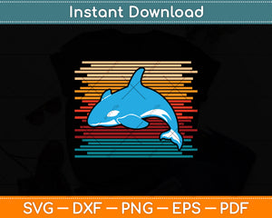 Killer Whale Aquarist Retro Svg Png Dxf Digital Cutting File