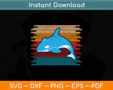 Killer Whale Aquarist Retro Svg Png Dxf Digital Cutting File