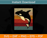 Killer Whale Retro Svg Png Dxf Digital Cutting File