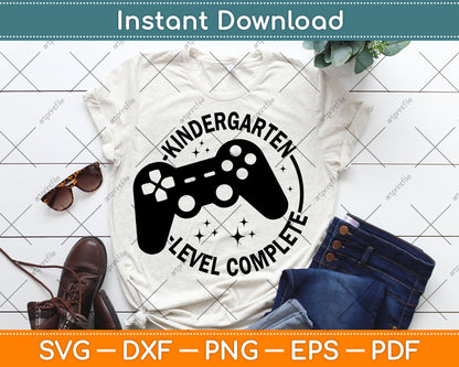 Kindergarten Level Complete - Graduation Video Gamer Svg Digital Cutting File